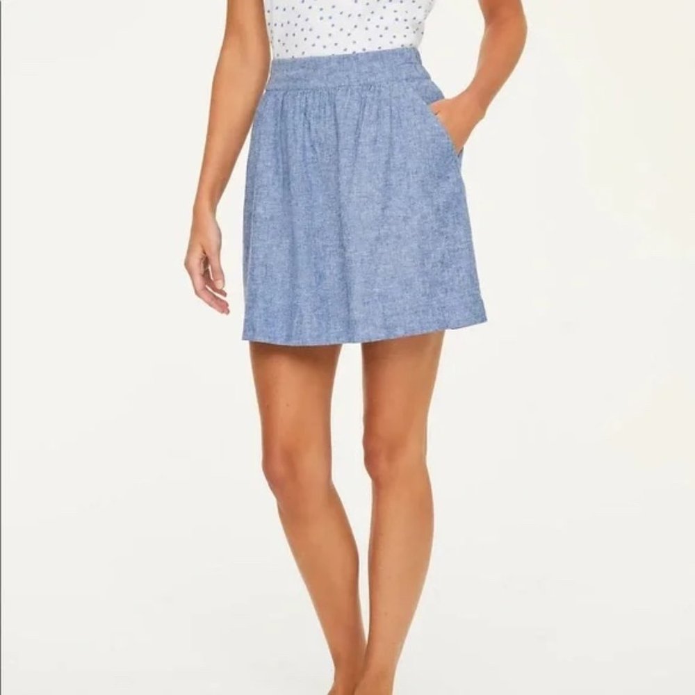 Loft Outlet Chambray Skirt with Pockets